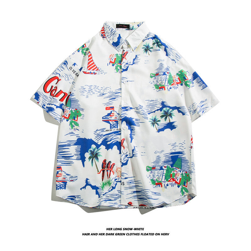 Camicia estiva hawaiana uomo