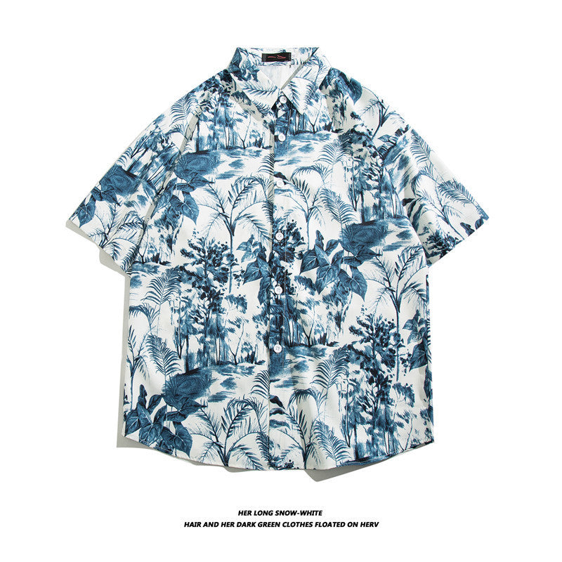 Camicia estiva hawaiana uomo